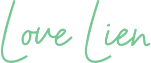 "Love Lien" signature in mint color