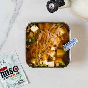 Serving Customised Instant Tofu Miso Soup