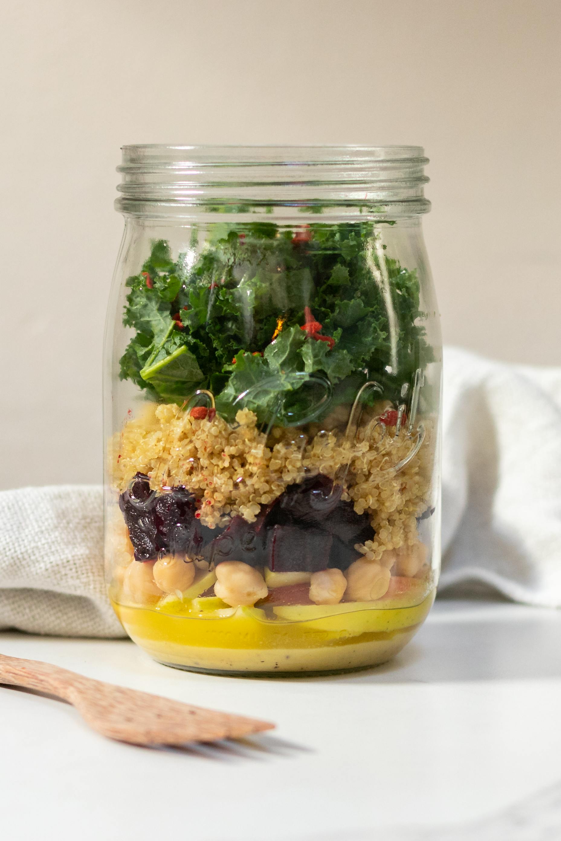 Vegan Quinoa Salad in a Jar