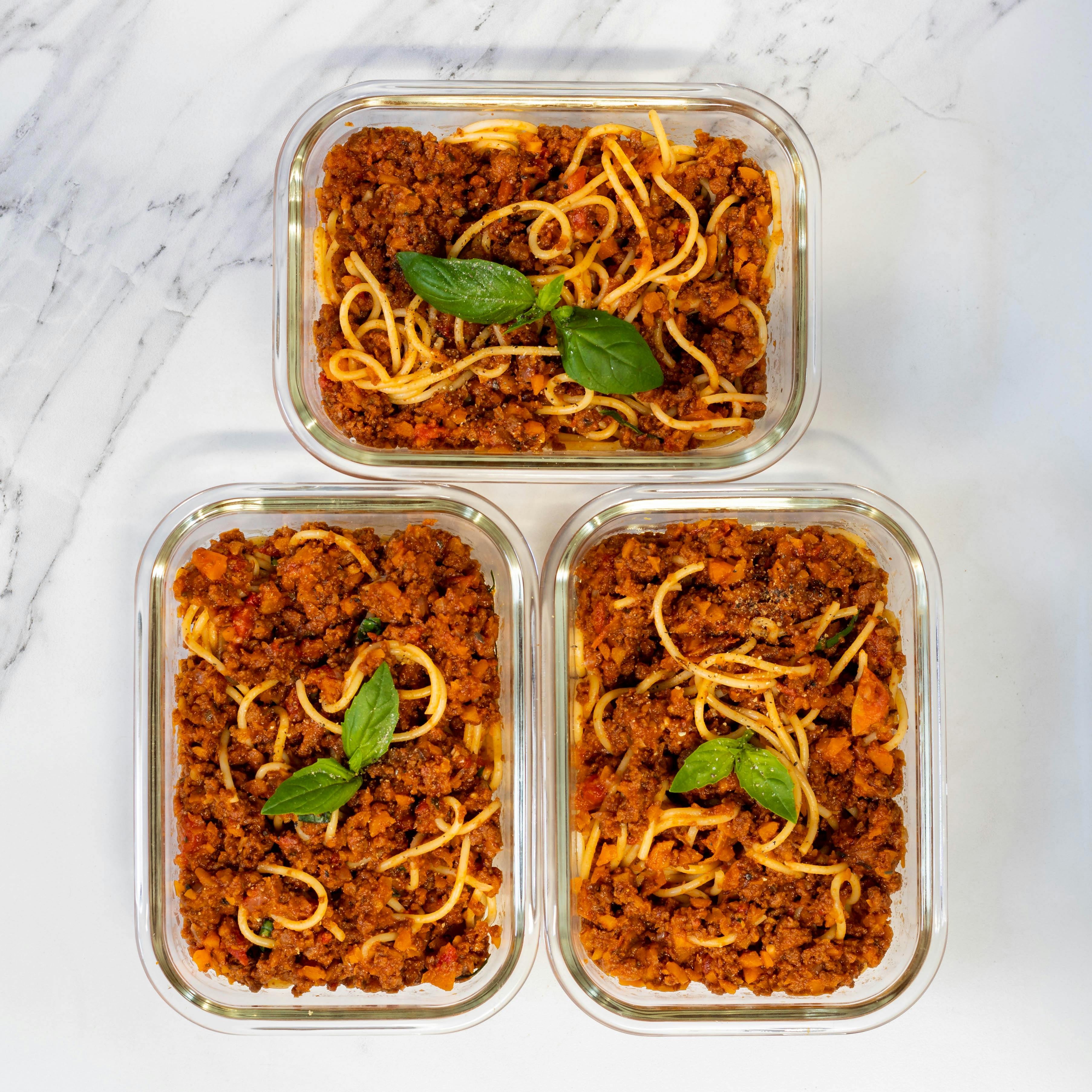 Spaghetti Bolognese Vegan Meal Prep Sunday