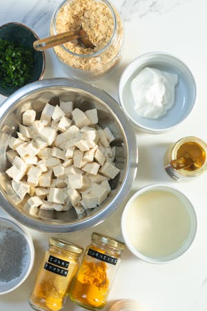 easy vegan egg salad ingredients