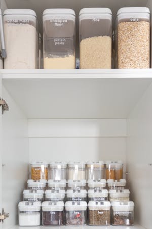 Store dry food in clear containers