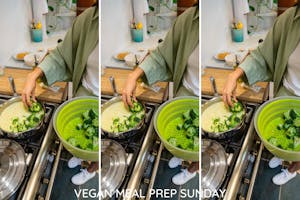 Meals are being prepared.