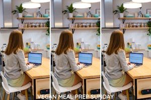 A home chef making a meal plan for the week ahead.